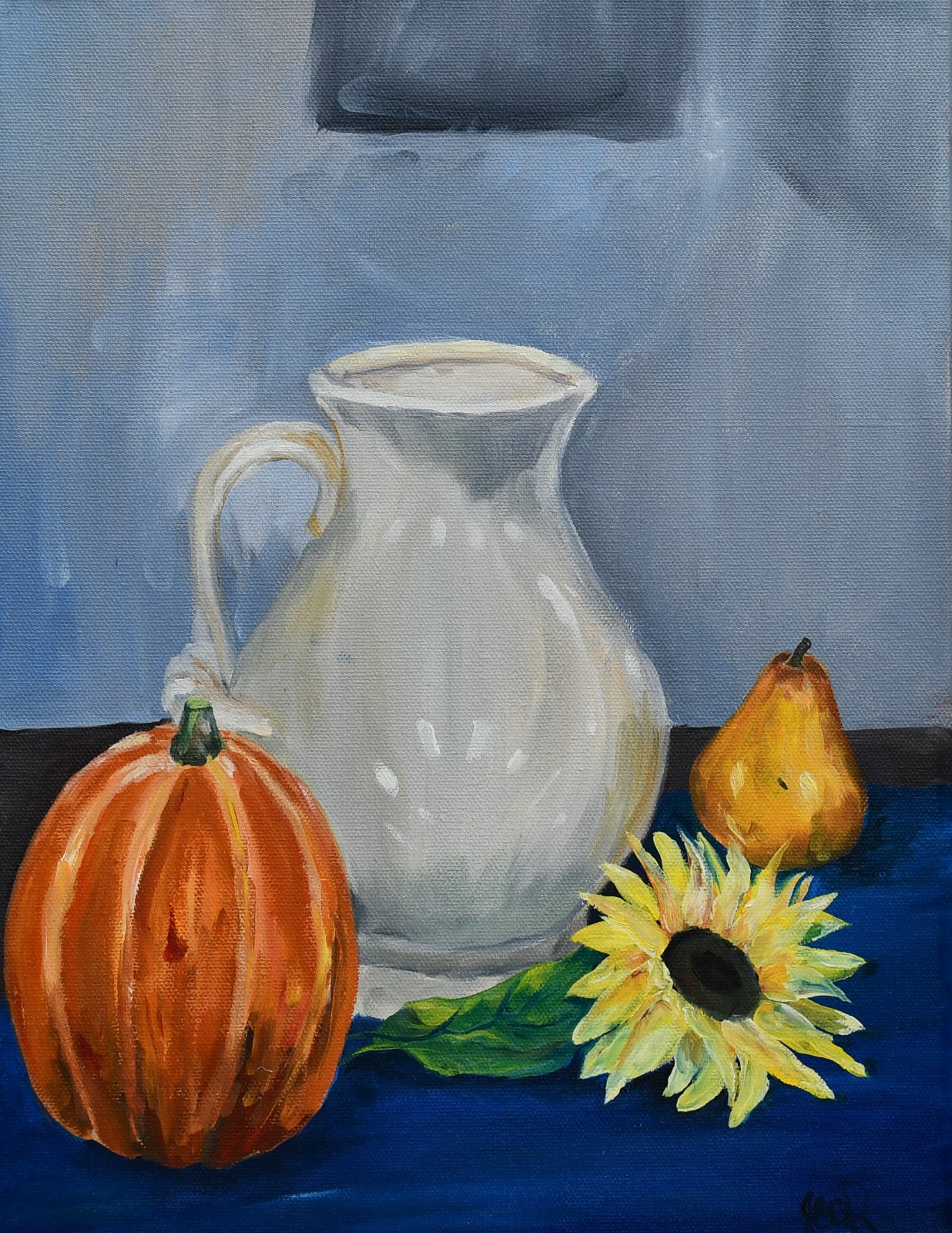 Vase and Pumpkin