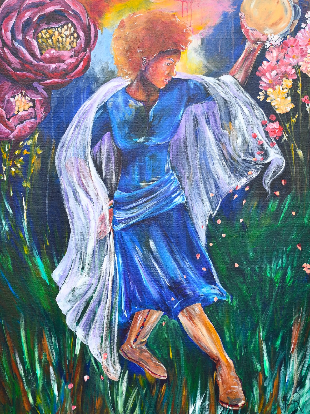 Woman and Grass